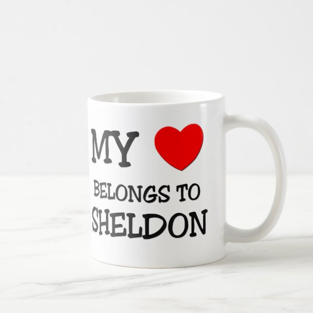 My Heart Belongs to Sheldon Coffee Mug (Right)