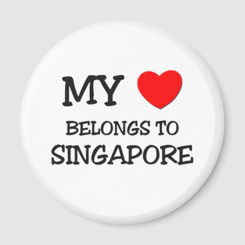 My heart belongs to SINGAPORE Magnet