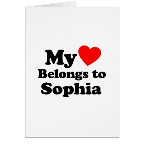 My Heart Belongs to Sophia