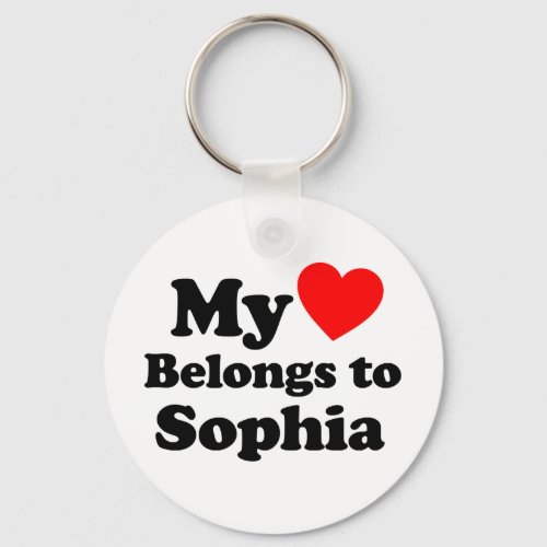 My Heart Belongs to Sophia Keychain