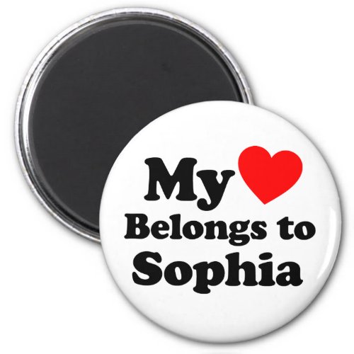 My Heart Belongs to Sophia Magnet