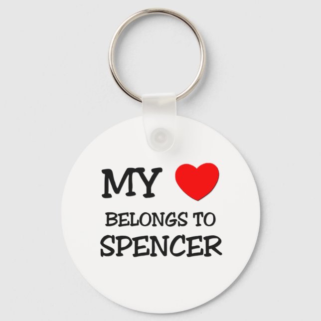 My Heart Belongs to Spencer Keychain (Front)