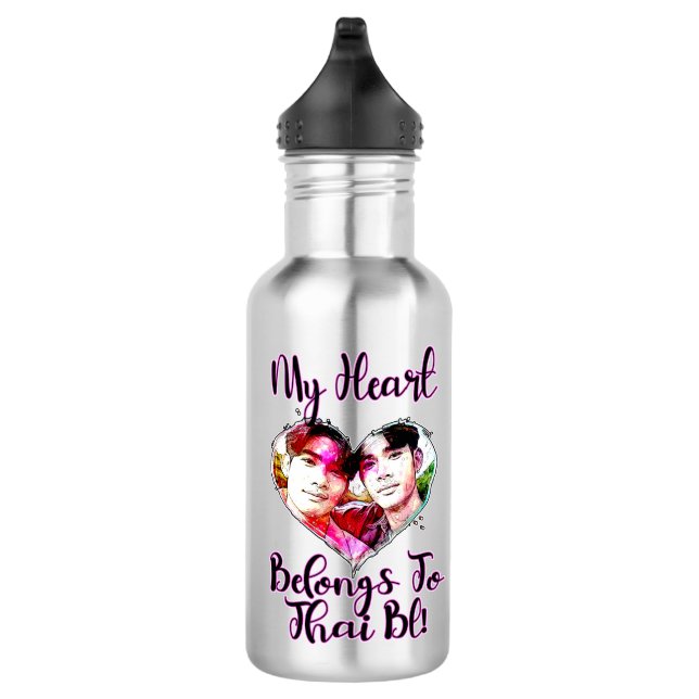 My Heart Belongs To Thai BL Stainless Steel Water Bottle (Right)