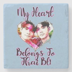 My Heart Belongs To Thai BL Stone Coaster