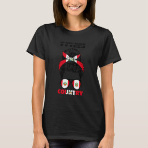 My Heart Belongs To This Country Peru Peruvian Fla T-Shirt