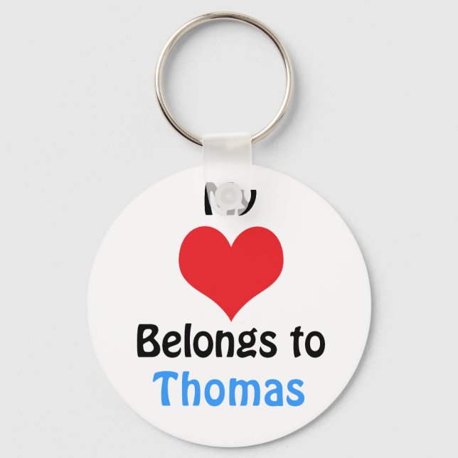 My heart Belongs to Thomas Keychain (Front)