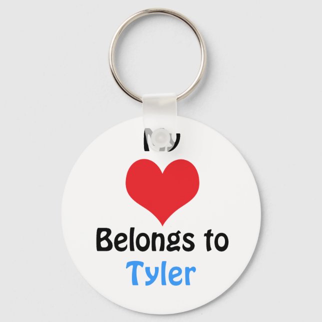 My heart Belongs to Tyler Keychain (Front)