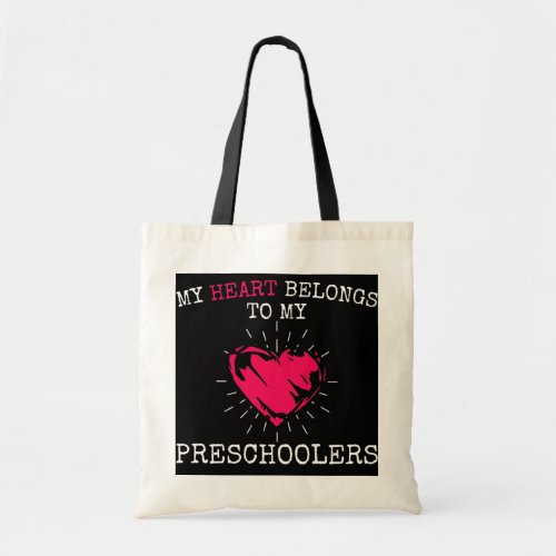 My Heart Belongs to Valentines Day Preschool Tote Bag