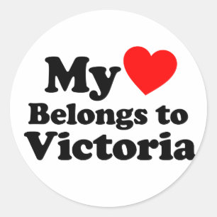 My Heart Belongs to Victoria Classic Round Sticker