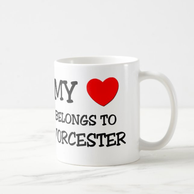 My heart belongs to WORCESTER Coffee Mug (Right)