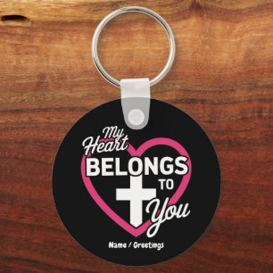My Heart Belongs To You Cute Gift for Couples Keychain