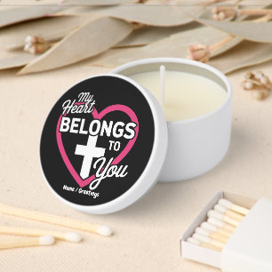 My Heart Belongs To You Cute Gift for Couples Mini Candle Favors