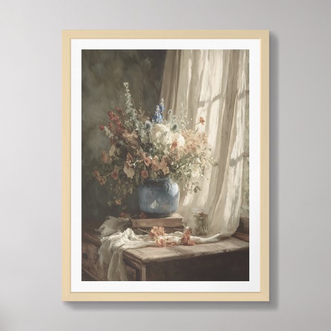 My heart blossoms even in the quiet framed art (Framed Front)
