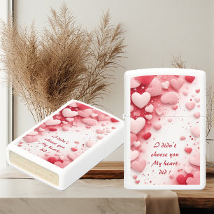 My Heart Chose You Romantic Funky Quote Typography Zippo Lighter