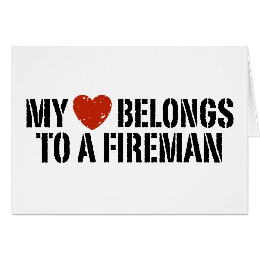 My Heart Fireman Cards (Front Horizontal)