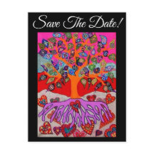 My Heart Flower for You Tree of Life Save The Date