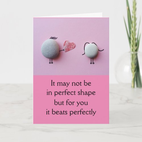 My Heart for You Beats Perfectly Valentines Day Holiday Card