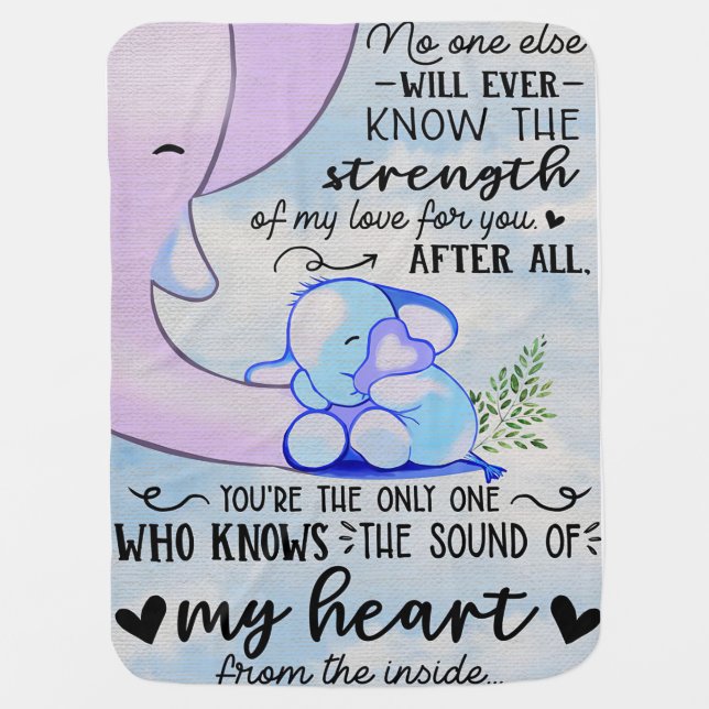 My Heart From The World Baby Blanket (Front)