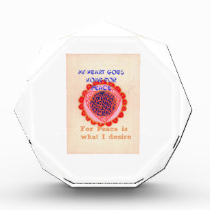 "My Heart Goes Home for Peace" Art Print Acrylic Award