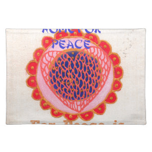My Heart Goes Home for Peace.png Cloth Placemat