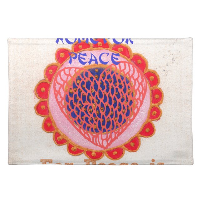 My Heart Goes Home for Peace.png Cloth Placemat (Front)