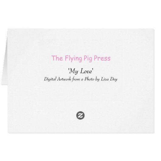 'My Heart' Greeting Card (Back Horizontal)