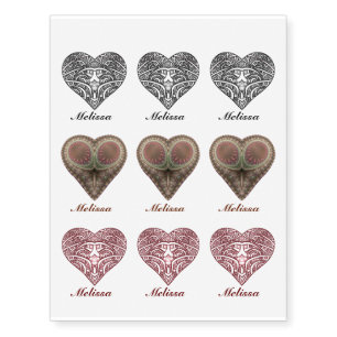 "My Heart/Heart Attack" Custom Temporary Tattoos