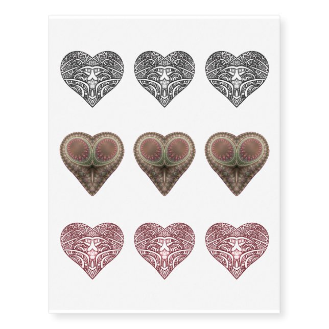 "My Heart/Heart Attack" Temporary Tattoos (Front)