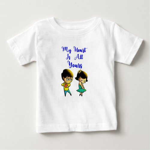 My Heart Is All Yours Bestie Couple love Valentine Baby T_Shirt