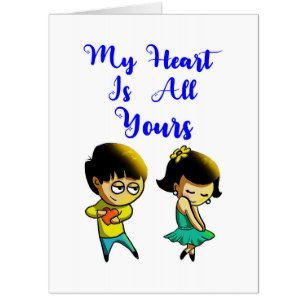 My Heart Is All Yours Bestie Couple love Valentine Card