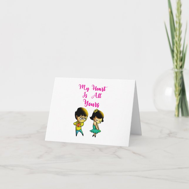 My Heart Is All Yours Bestie Valentine Girlfriend Announcement (Front)