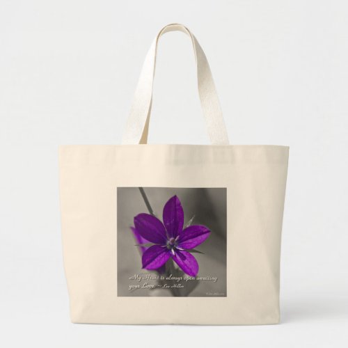My Heart is always open Large Tote Bag