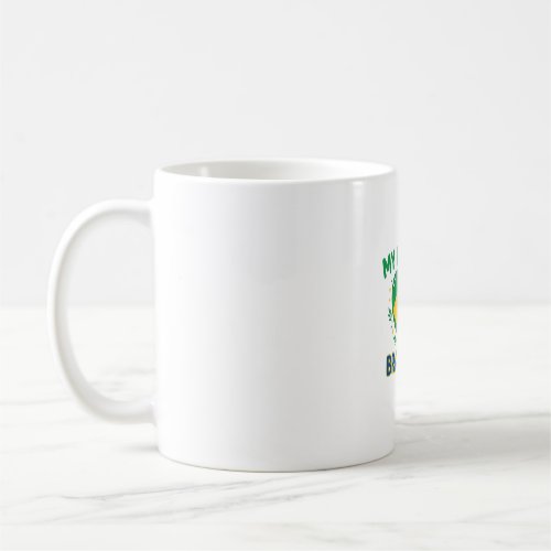 My Heart Is Brazilian Cute Patriotic Design Coffee Mug