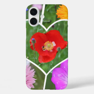 My Heart is Filled with Flowers Photo Collage iPhone 16 Plus Case