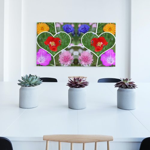My Heart is Filled with Flowers Photo Collage Poster