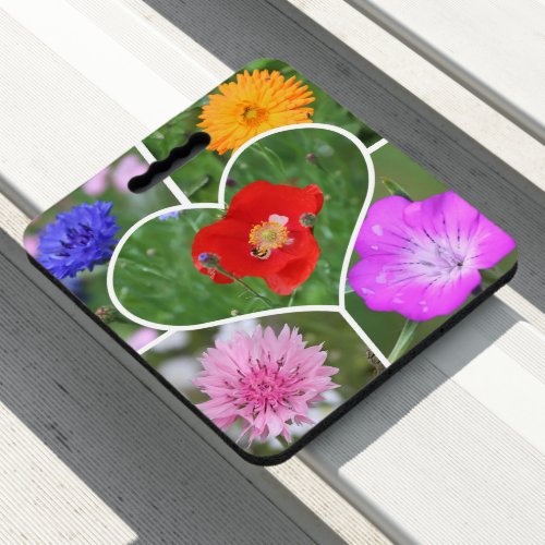 My Heart is Filled with Flowers Photo Collage Seat Cushion