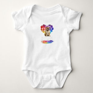 My Heart Is Held By The Paws Of A Bulldog Baby Bodysuit