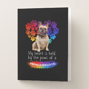 My Heart Is Held By The Paws Of A French Bulldog Pocket Folder