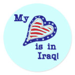 My Heart is in Iraq Tshirts and Gifts Classic Round Sticker