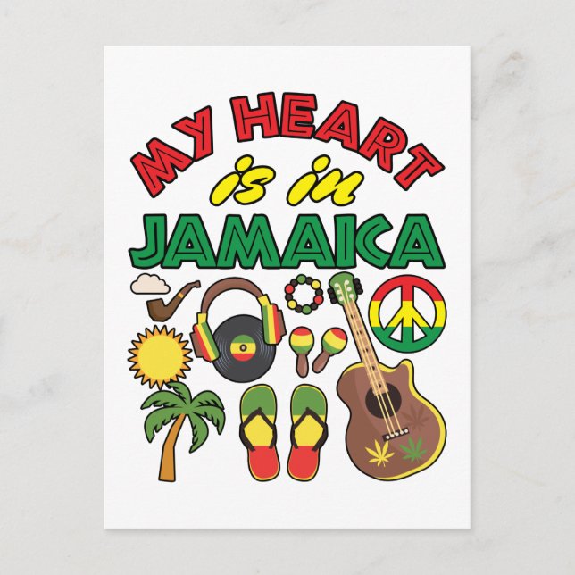 My Heart Is in Jamaica Postcard (Front)
