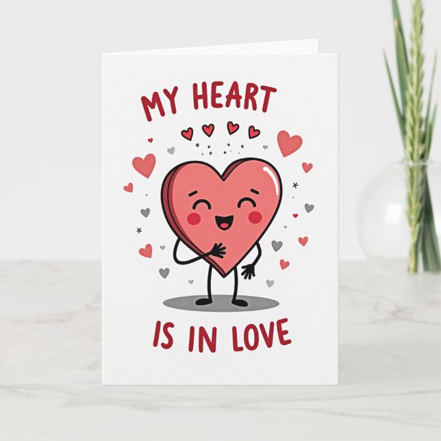 My Heart Is In Love Cute Card (Front)