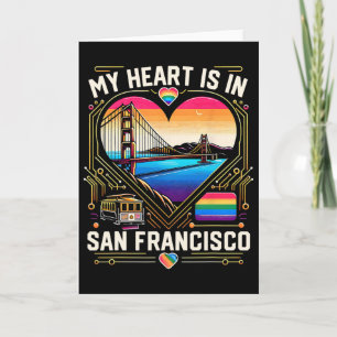 My Heart Is In San Francisco Souvenir Golden Gate Card
