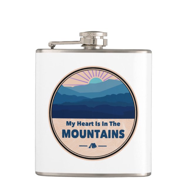 My Heart Is in The Mountains Flask (Front)