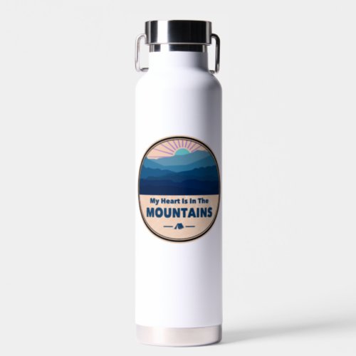 My Heart Is in The Mountains Water Bottle