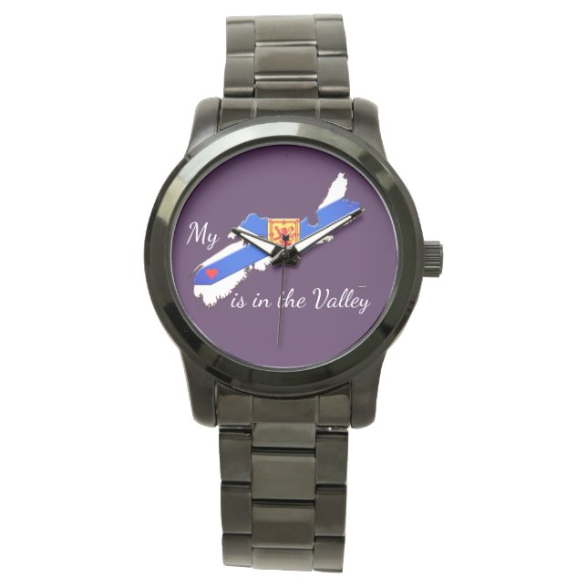 My Heart is in the valley Nova Scotia watch purple (Front)