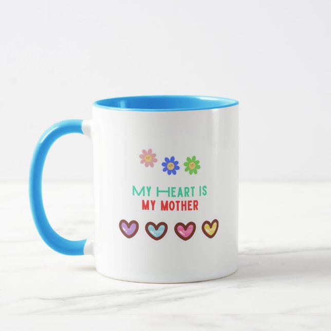 My Heart is My Mother Mug (Left)