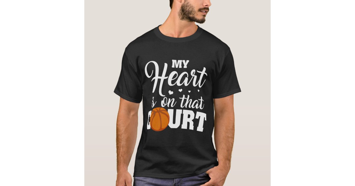 Glitter Basketball Heart Shirt | Basketball Tshirts | Basketball Mom Shirts  | Basketball Bling | 3/4 Sleeve Raglan | Customize Colors