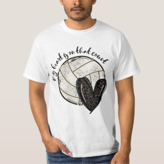 My Heart Is On That Court Volleyball Leopard T-Shirt