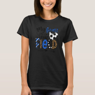 My Heart Is On That Field Leopard Soccer Game Day T-Shirt