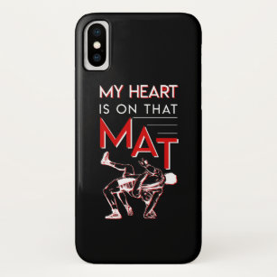 My Heart Is On That Mat Wrestling Mom iPhone X Case